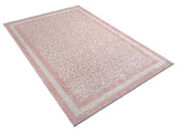Washable Leopard Patterned Rug in Pink Color