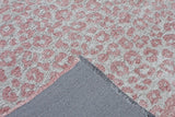 Washable Leopard Patterned Rug in Pink Color