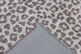 Washable Leopard Patterned Rug in Grey Color