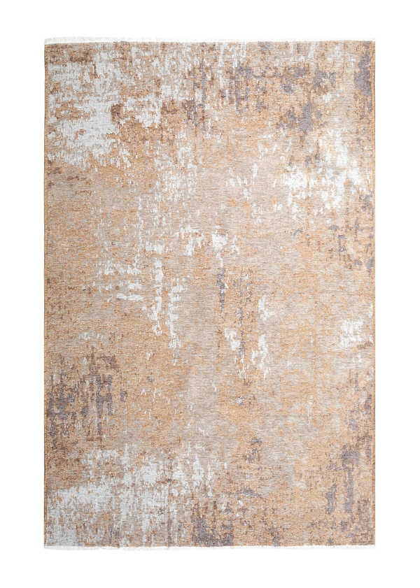 Beige, vintage and abstract design, machine washable rug