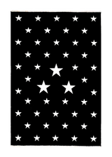 Black, white, star patterned, machine washable rug for kids