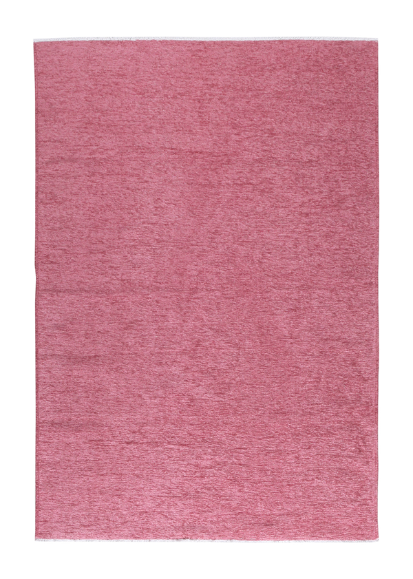 Pink, plain design, machine washable rug