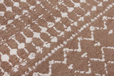 Brown, patterned, machine washable rug