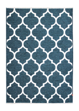 Teal, green, geometric patterned, machine washable rug