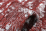 Washable Vintage Patterned Rug in Burgundy Color