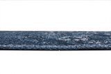 Washable Vintage Patterned Rug in Atlantic Blue Color
