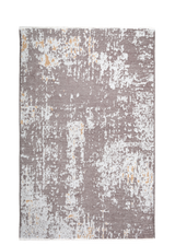 Gray, vintage and abstract design, machine washable rug