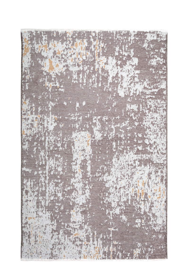 Gray, vintage and abstract design, machine washable rug
