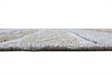 Washable Leopard Patterned Rug in Yellow and Grey Color